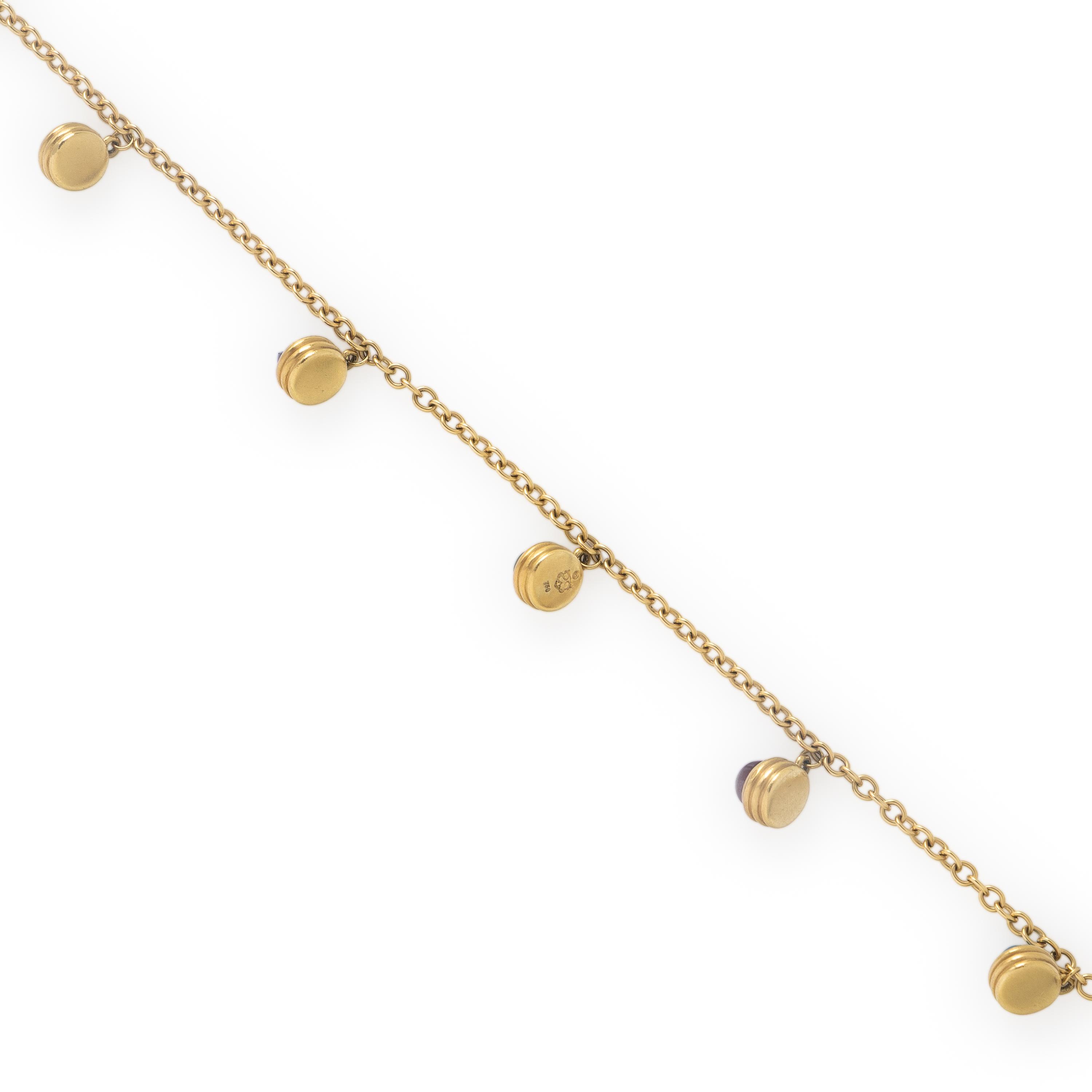 Slane & Slane, Yellow Gold and Multigem Necklace