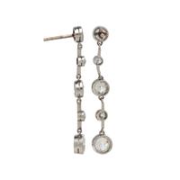 DIAMOND AND PLATINUM DROP EARRINGS