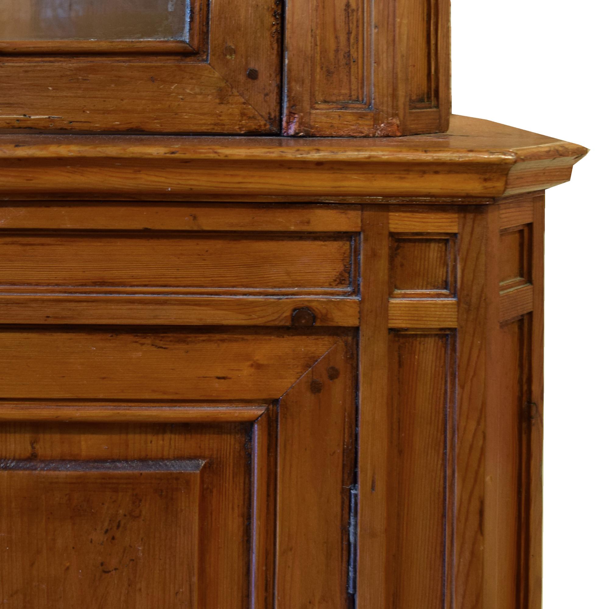 A Pine Two-Tier Cabinet 71" W x 16" D x 108" H — Italy, 20th Century