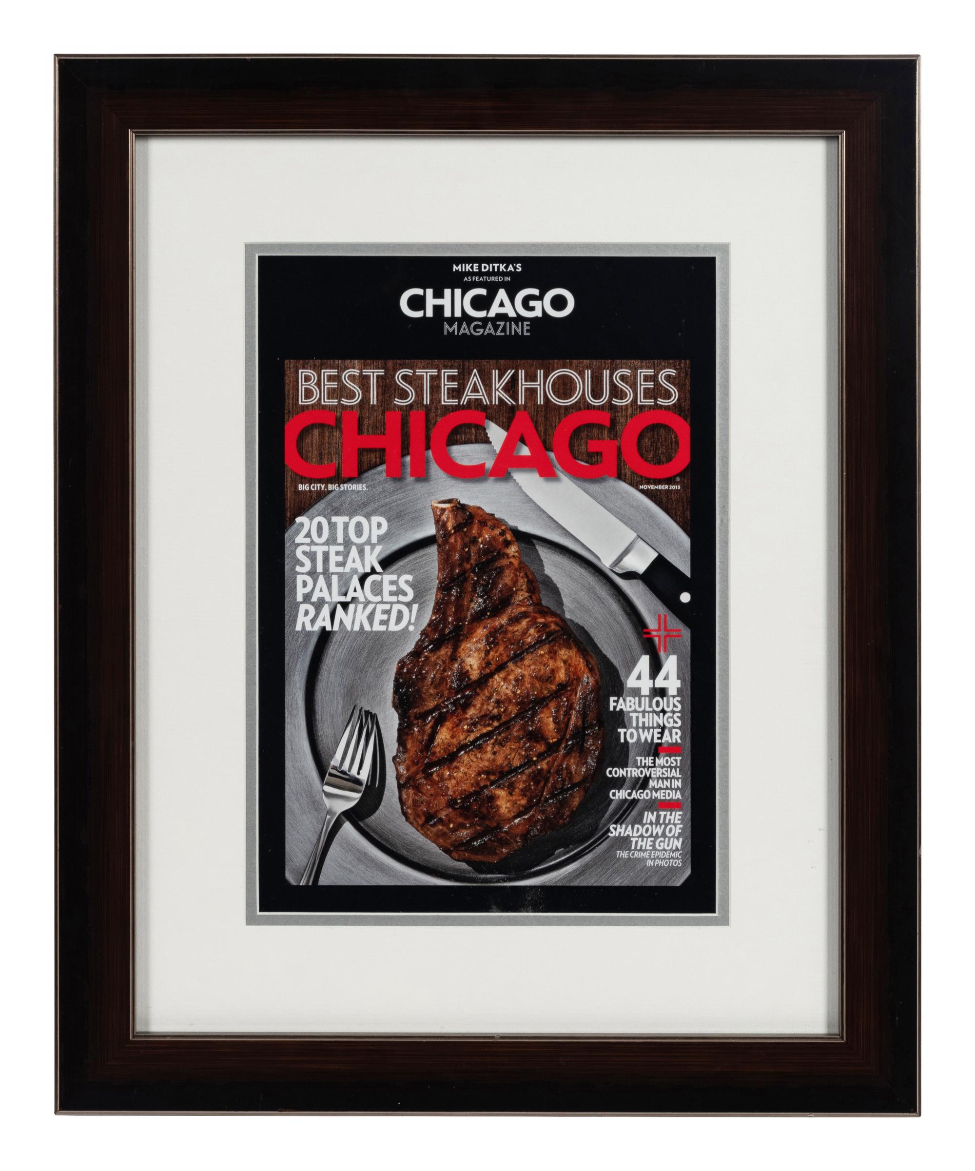 A Group of Seven Dining Awards and Honors Formerly Displayed at Mike Ditka’s Restaurant