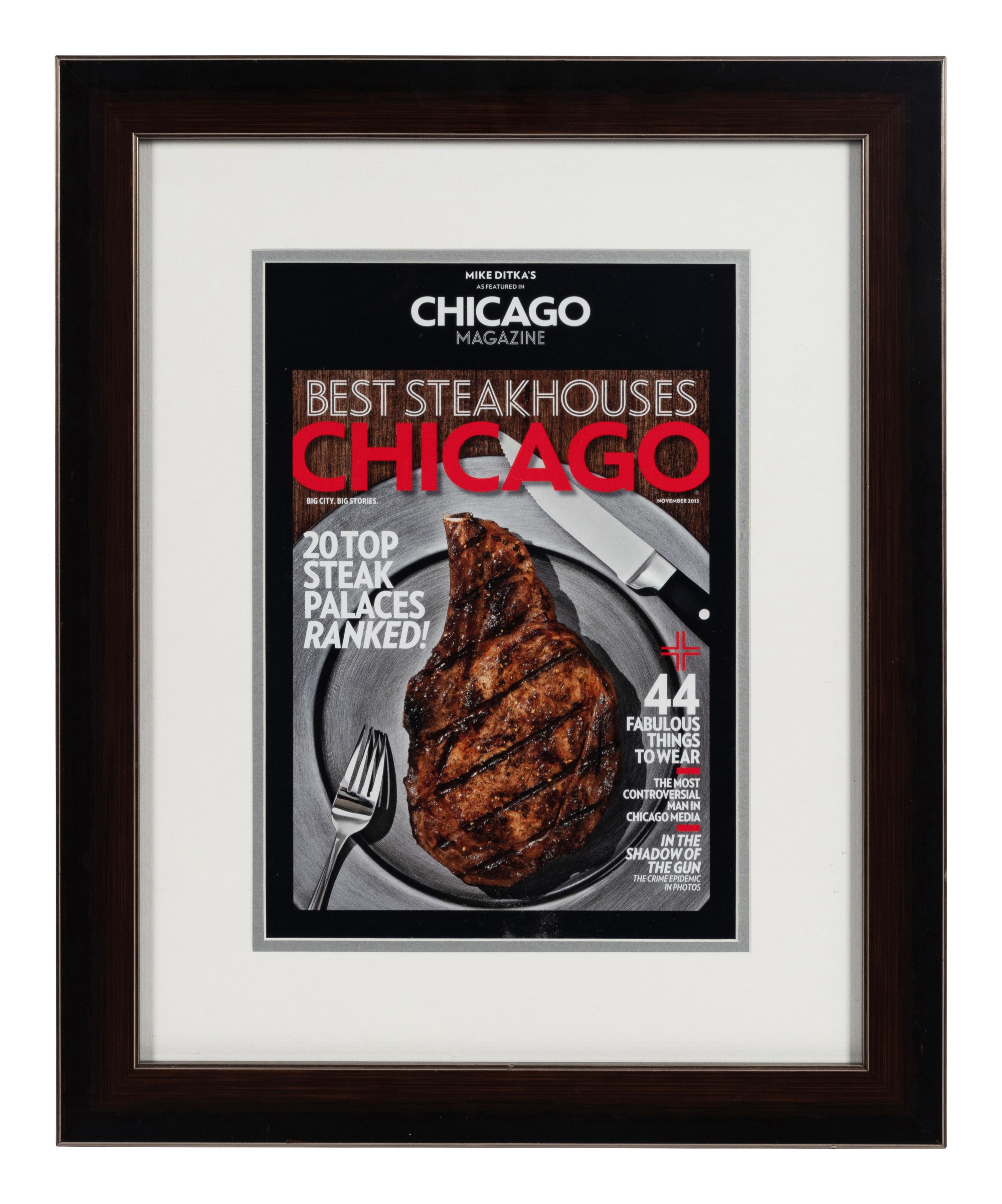 A Group of Seven Dining Awards and Honors Formerly Displayed at Mike Ditka’s Restaurant