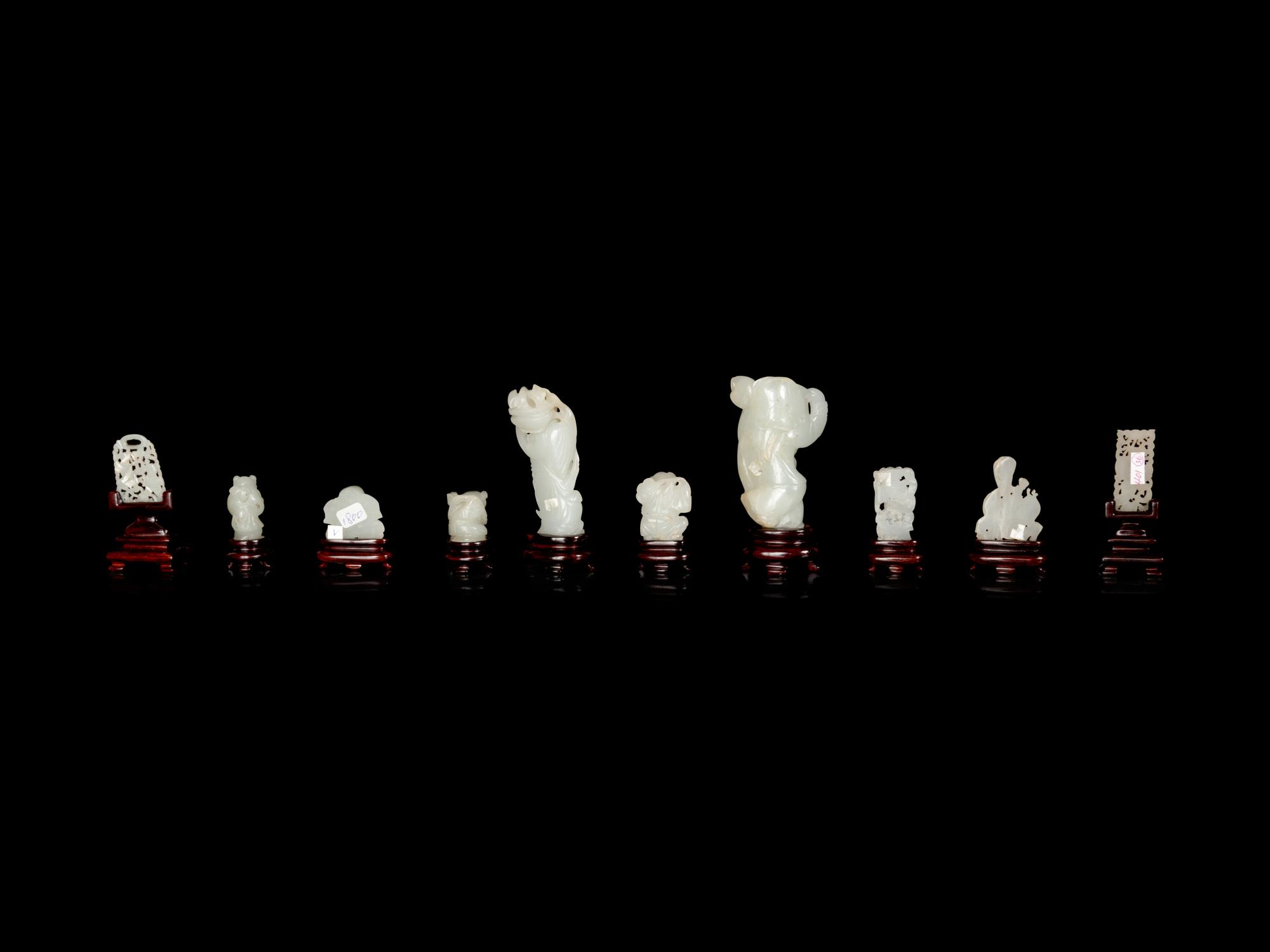 Ten Chinese Carved Jade 'Boys' Articles