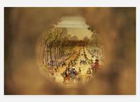 [Curiosa] [Peepshow] Hand-Made Example of the "Optique No. 4. Promenade de Longchamp" Paper Peepshow