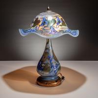 Charles Lotton (American, 1935–2021) — Blue Iris and Cypriot Lamp, c. 2004