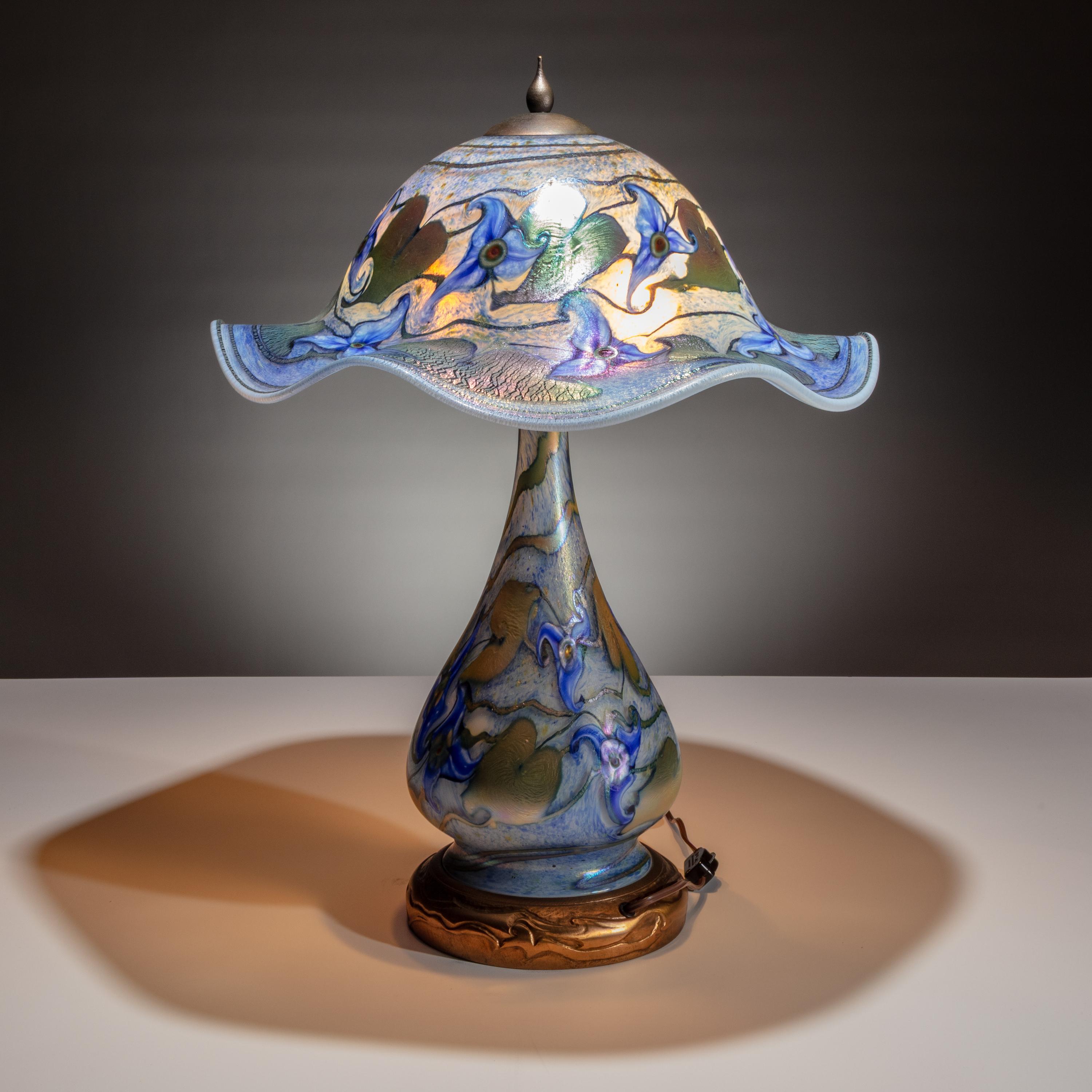 Charles Lotton (American, 1935–2021) — Blue Iris and Cypriot Lamp, c. 2004