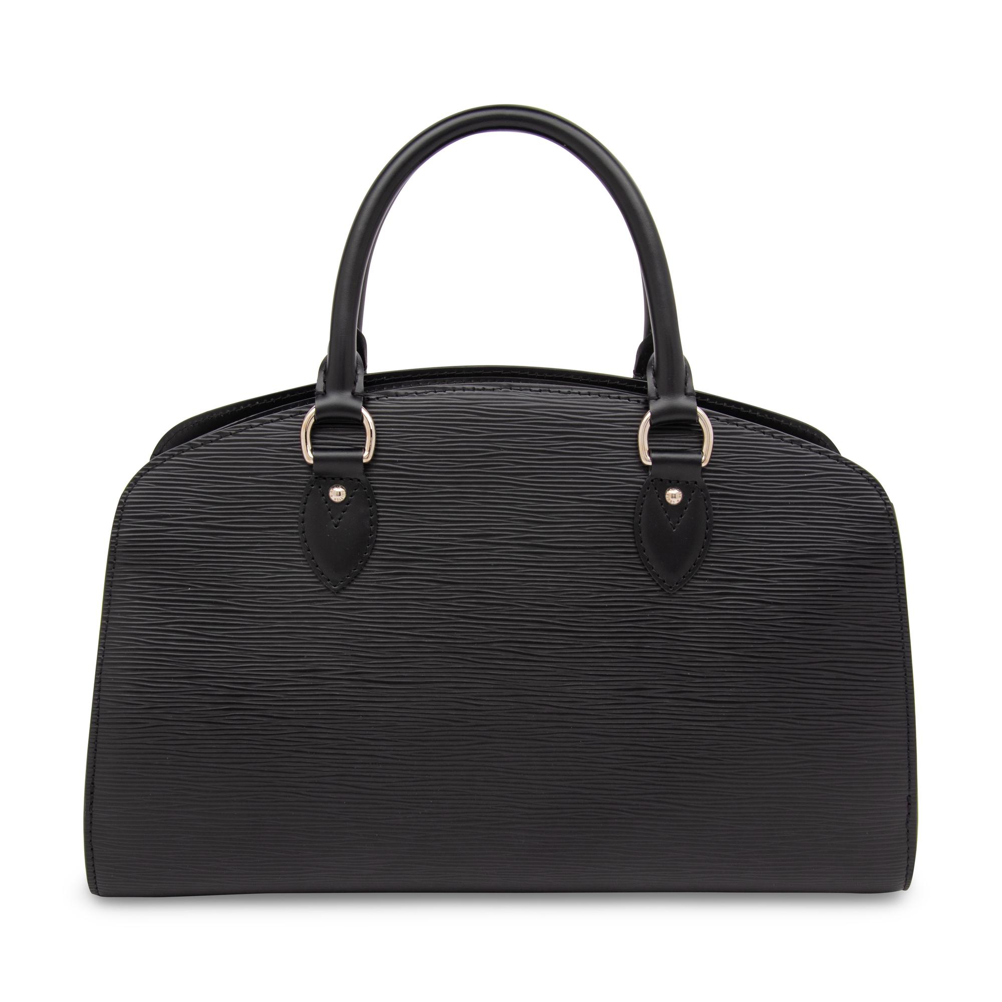 Louis Vuitton, Black Epi Pont-Neuf Handbag