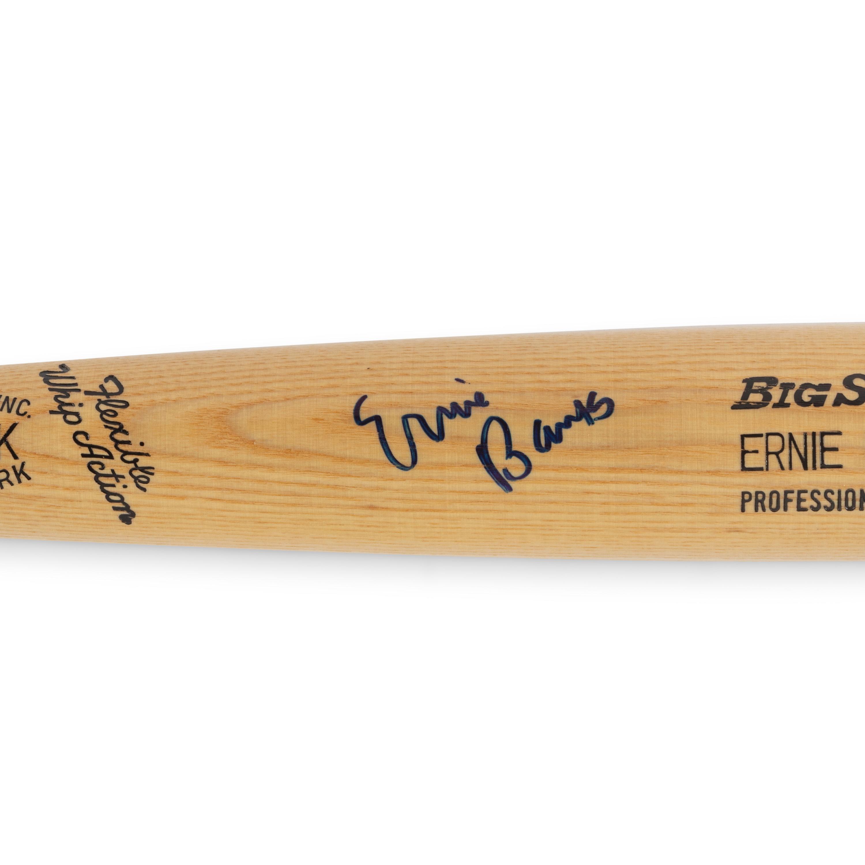 An Ernie Banks Signed Autograph Bat (Beckett Authentication Services)