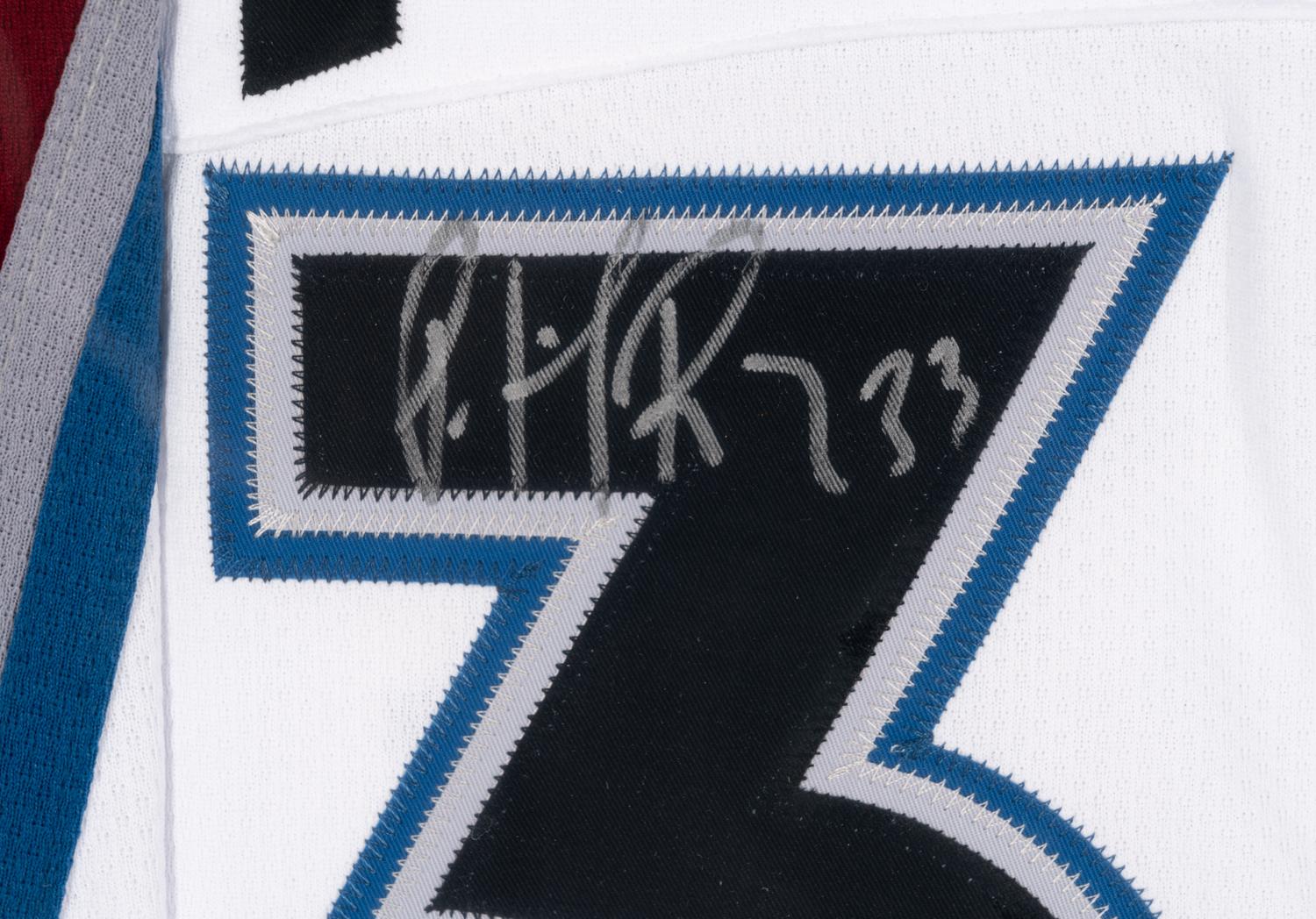 A Group of Signed Autograph Hockey Hall of Fame Jersey Displays