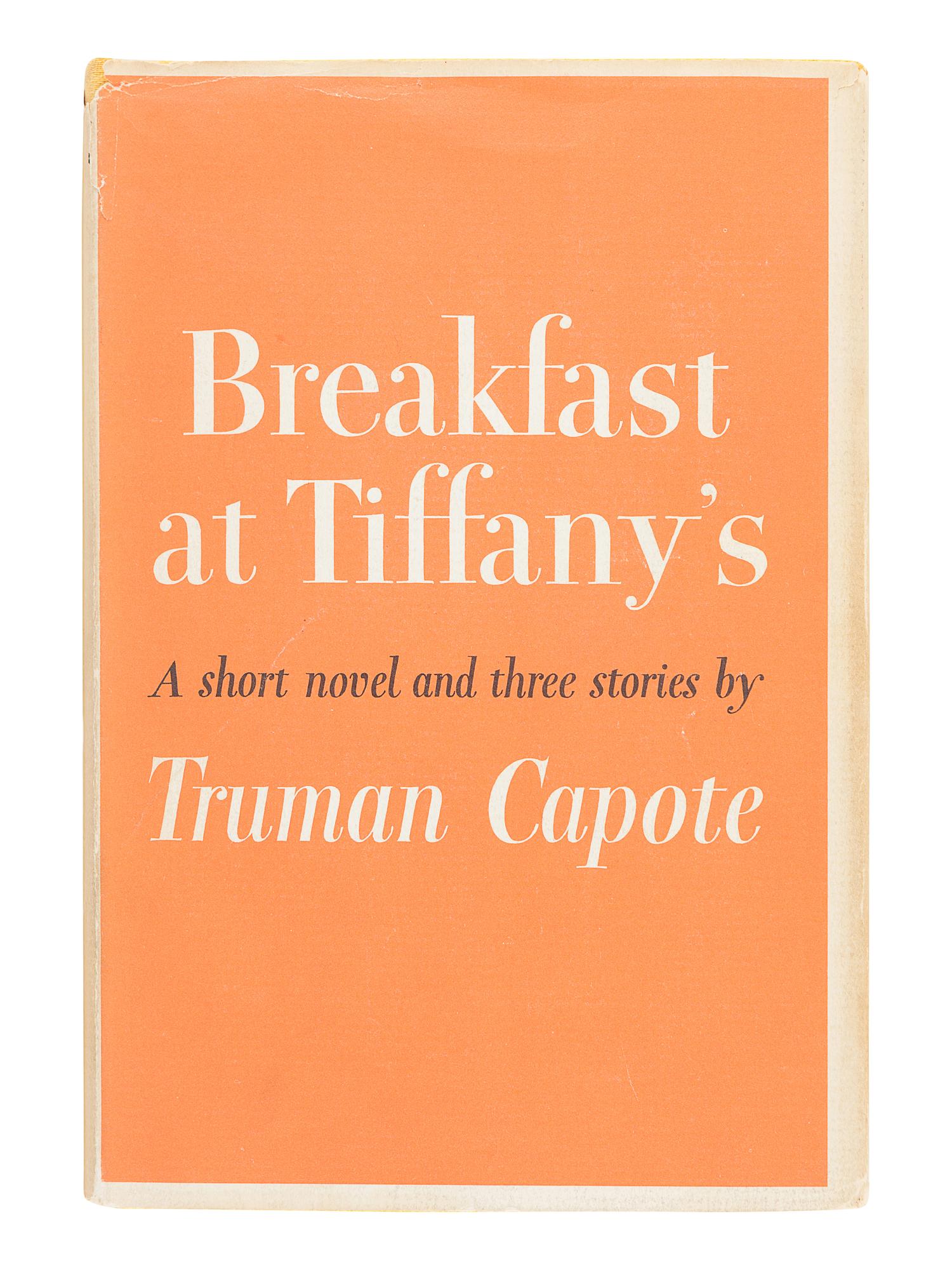 CAPOTE, Truman (1924-1984). Breakfast at Tiffany's . New York: Random House, 1958.