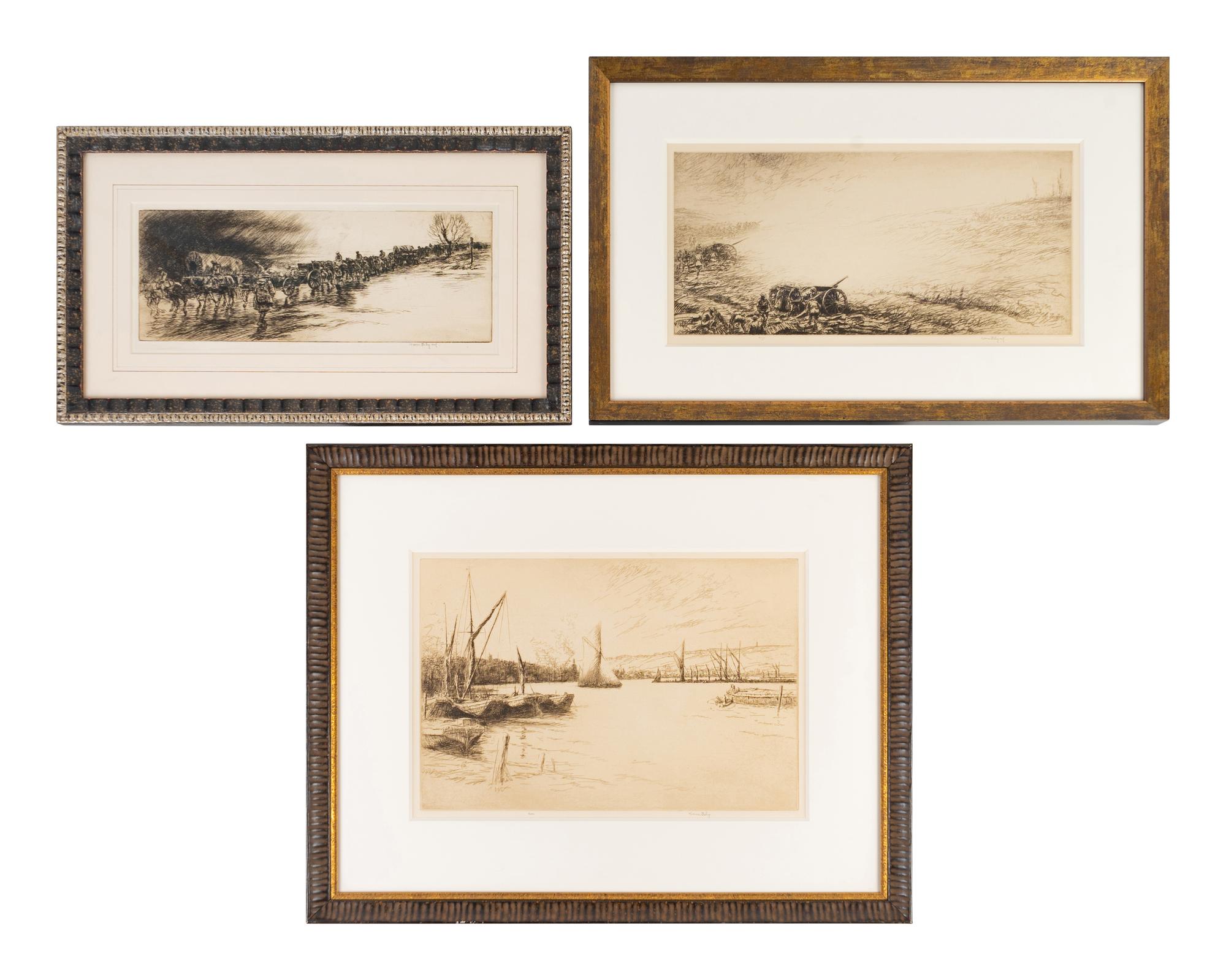 Nine Etchings by Harold Kerr Ebby (American, 1889-1946)