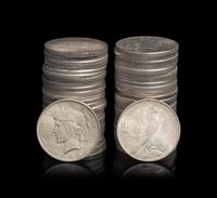 Fifty 1923 Peace $1 Coins