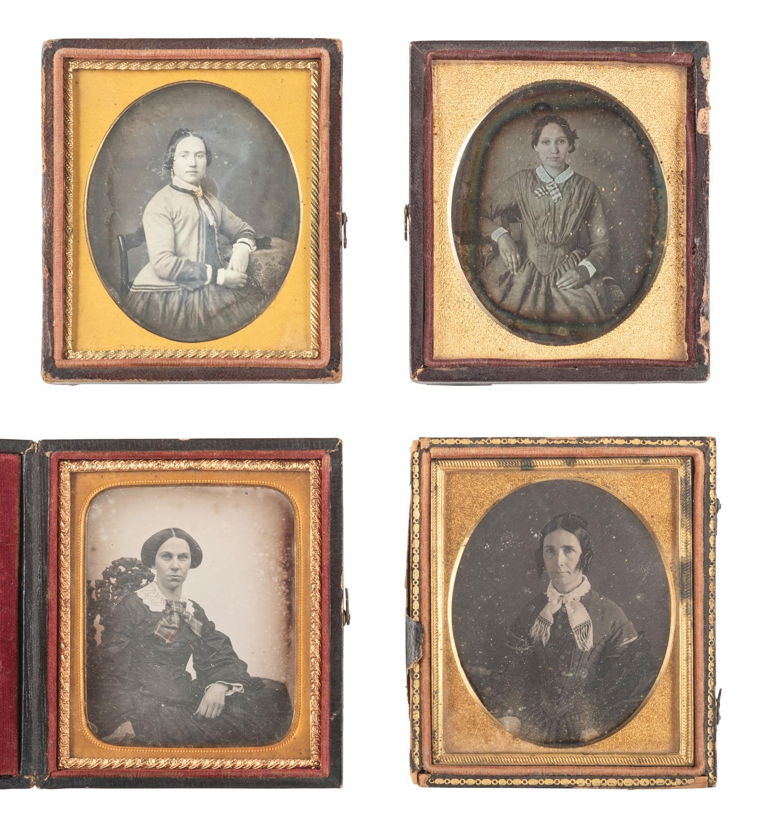 [EARLY PHOTOGRAPHY]. 30 sixth plate daguerreotypes of lovely ladies.