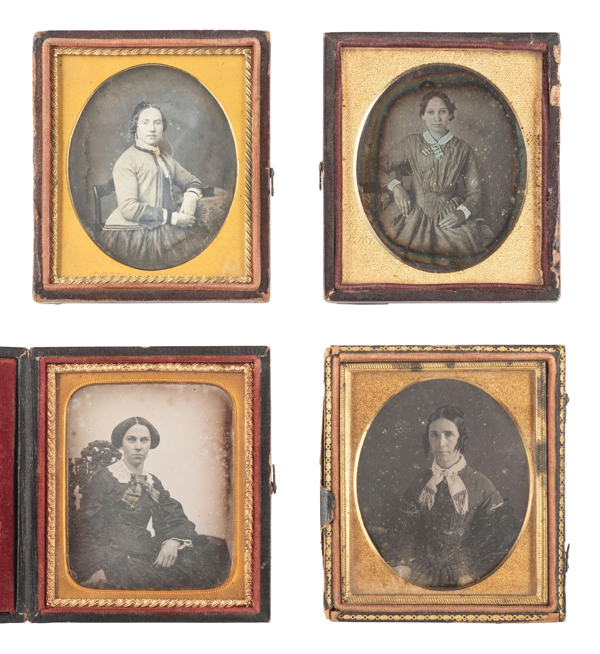 [EARLY PHOTOGRAPHY]. 30 sixth plate daguerreotypes of lovely ladies.