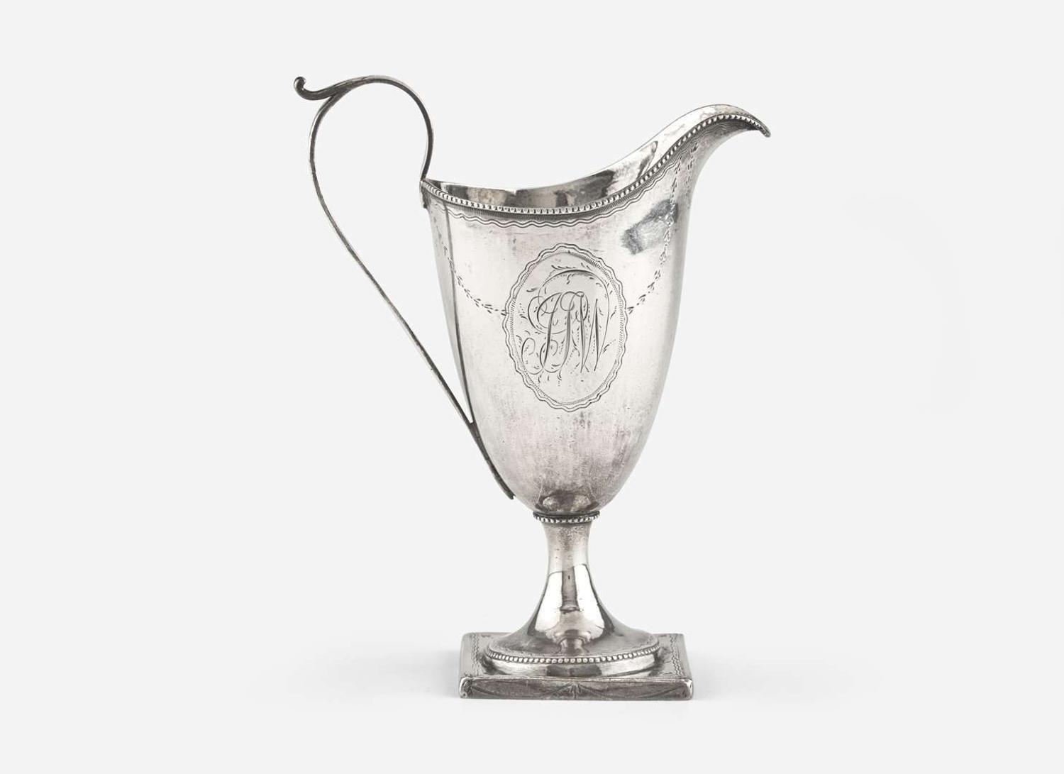 A Federal silver creamer, Peter Kirkwood (active c. 1793-1800), Chestertown and Annapolis, MD, circa 1795