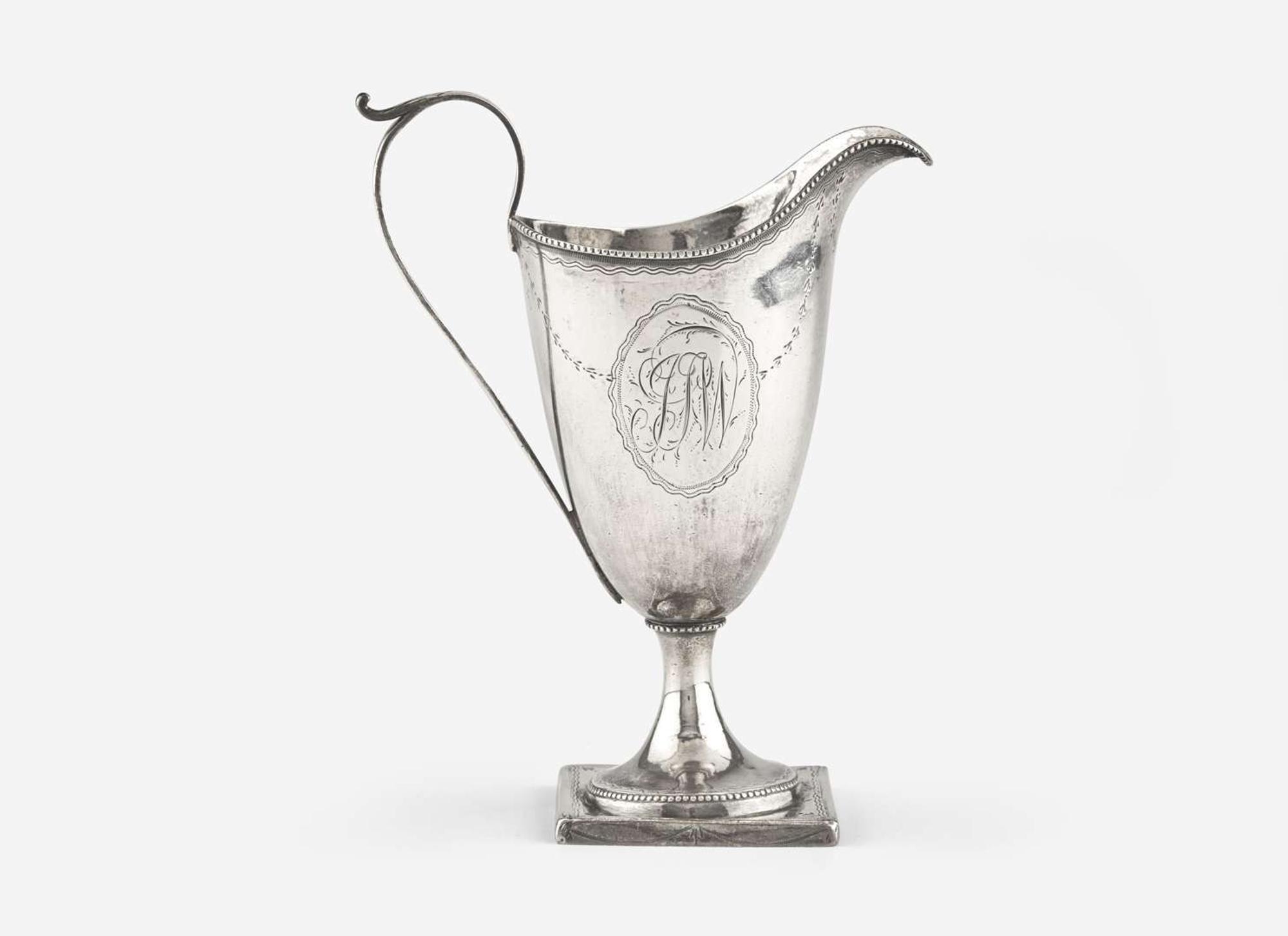 A Federal silver creamer, Peter Kirkwood (active c. 1793-1800), Chestertown and Annapolis, MD, circa 1795