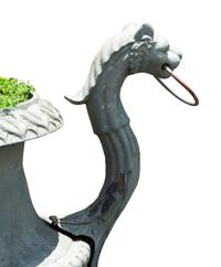 A Pair of Large Patinated Bronze Garden Urns — 20th Century