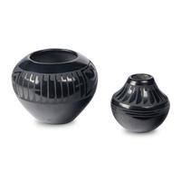 Santana and Adam Martinez (San Ildefonso, 1909-2002 / 1903-2000) — Blackware Pottery