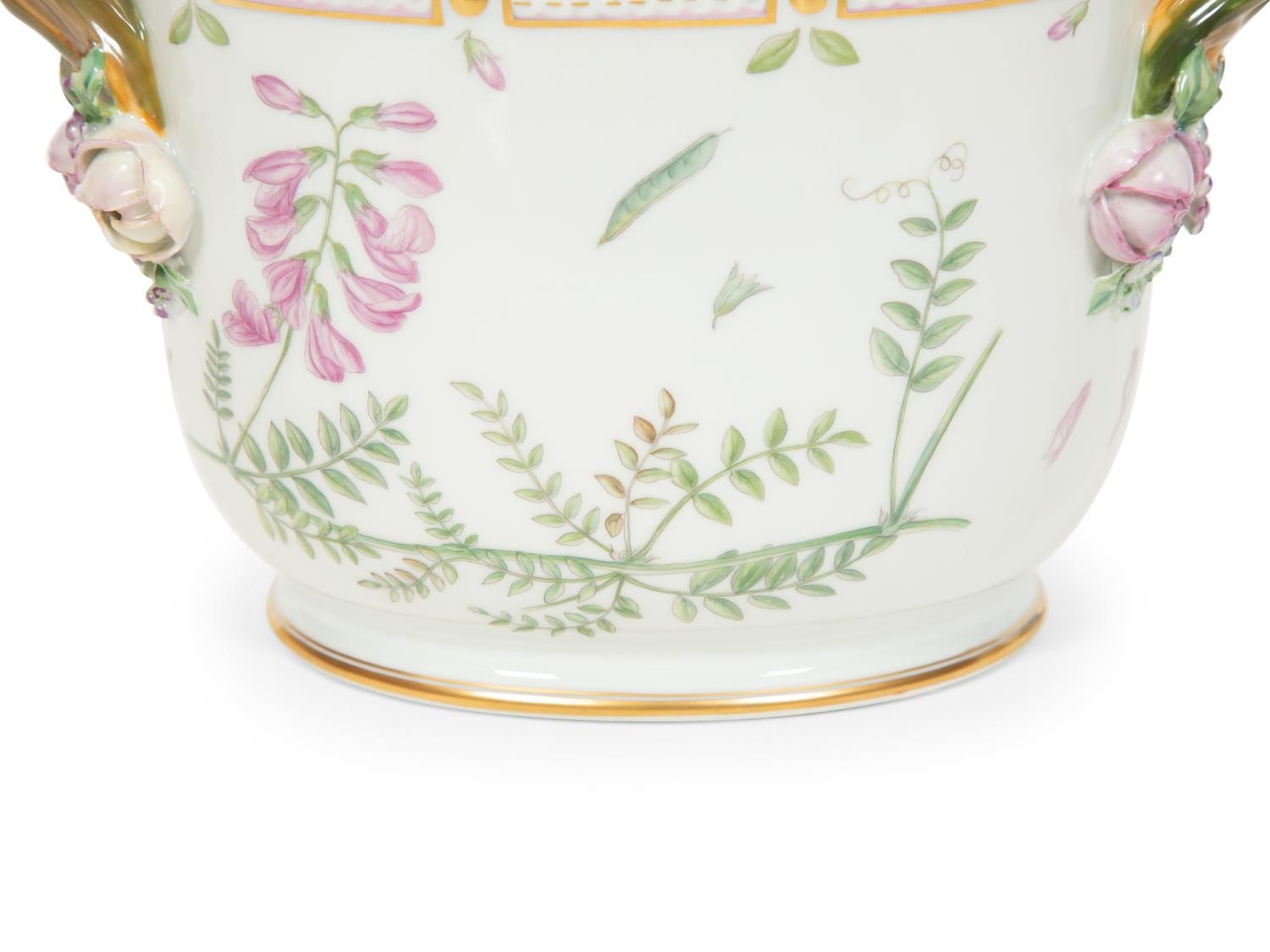 A Royal Copenhagen Flora Danica Porcelain Cache Pot