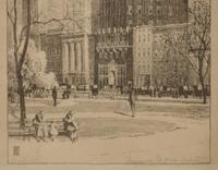 A Presentation Drawing of American Radiator Building in New York by Raymond Hood 17.25" W x .75" D x 30.5" H — United States, Mid-20th Century