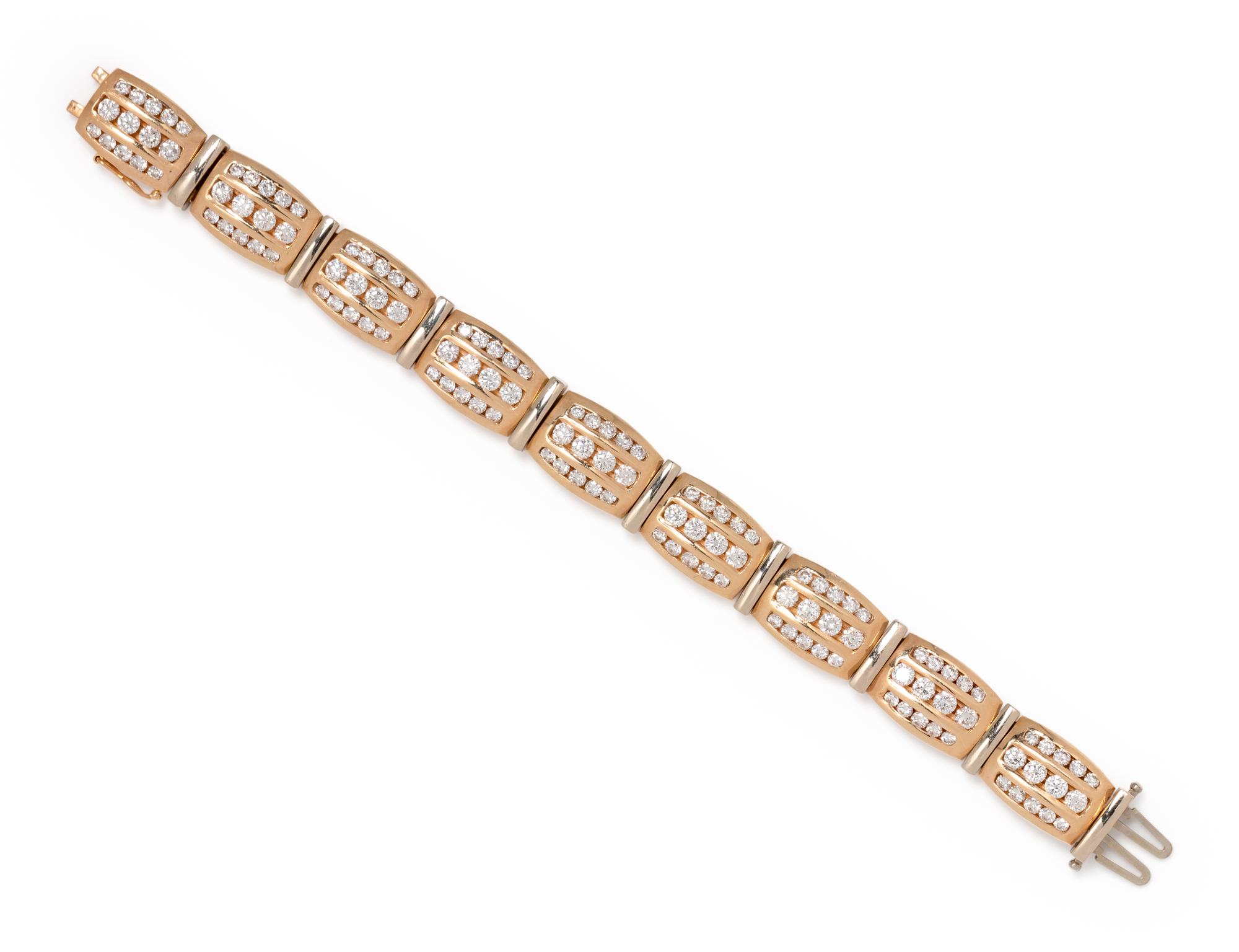BICOLOR GOLD AND DIAMOND BRACELET