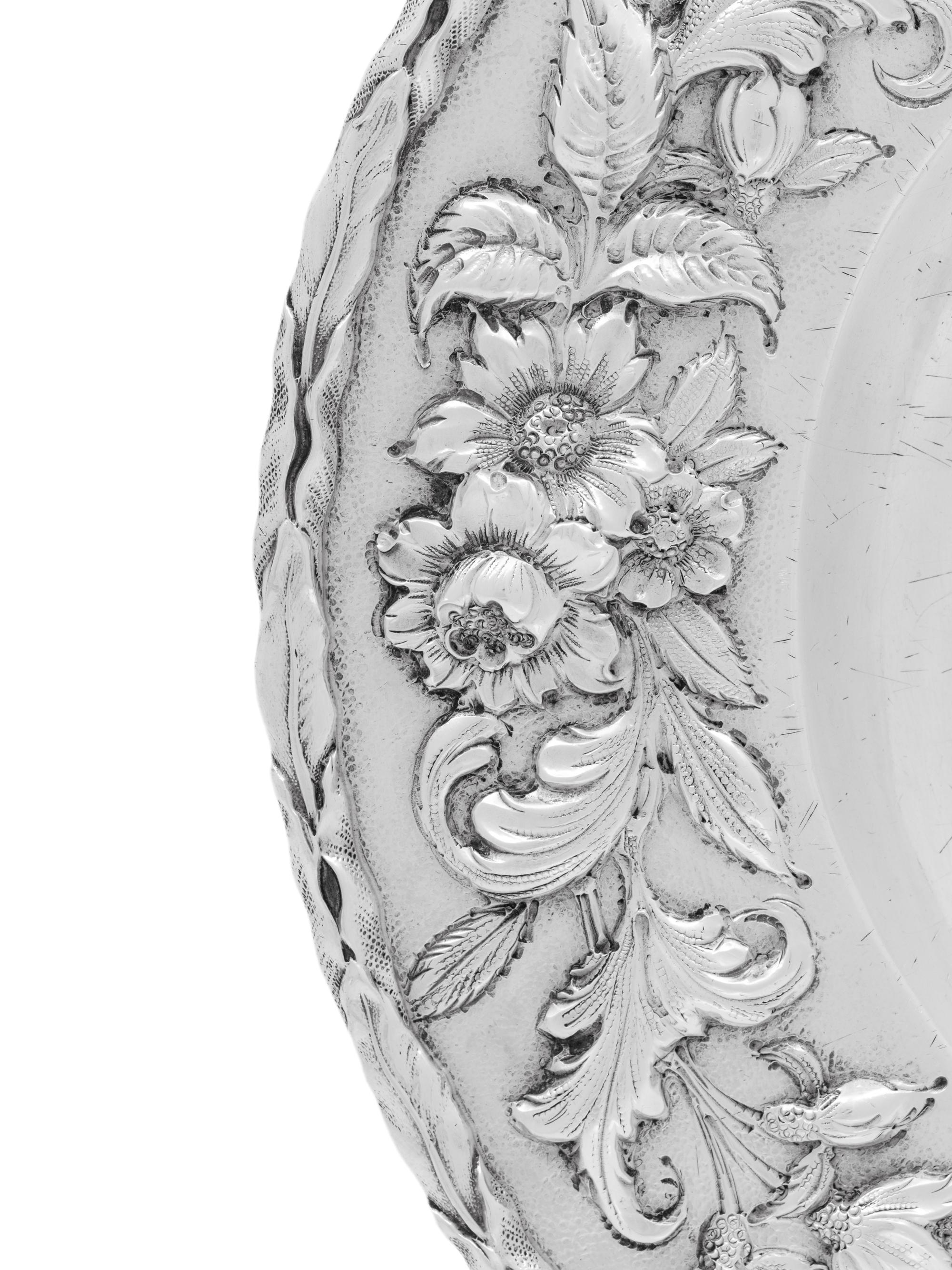 An S. Kirk & Son Repoussé Silver Serving Dish