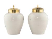 Two Delftware Tobacco Jars