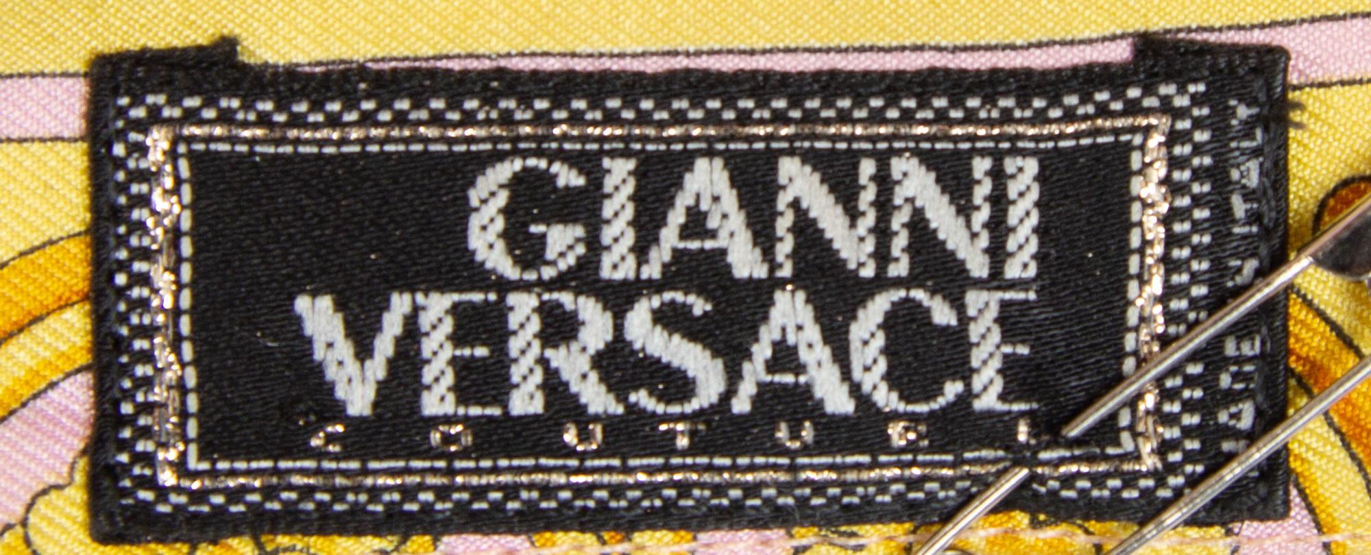 A Gianni Versace Silk Print Shirt, Size 42.