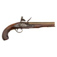 English Brass Barreled Flintlock Pistol by Richards