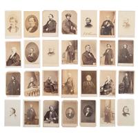 [Civil War] Group of 53 Carte de Visites of Politicians and Other Personalities.