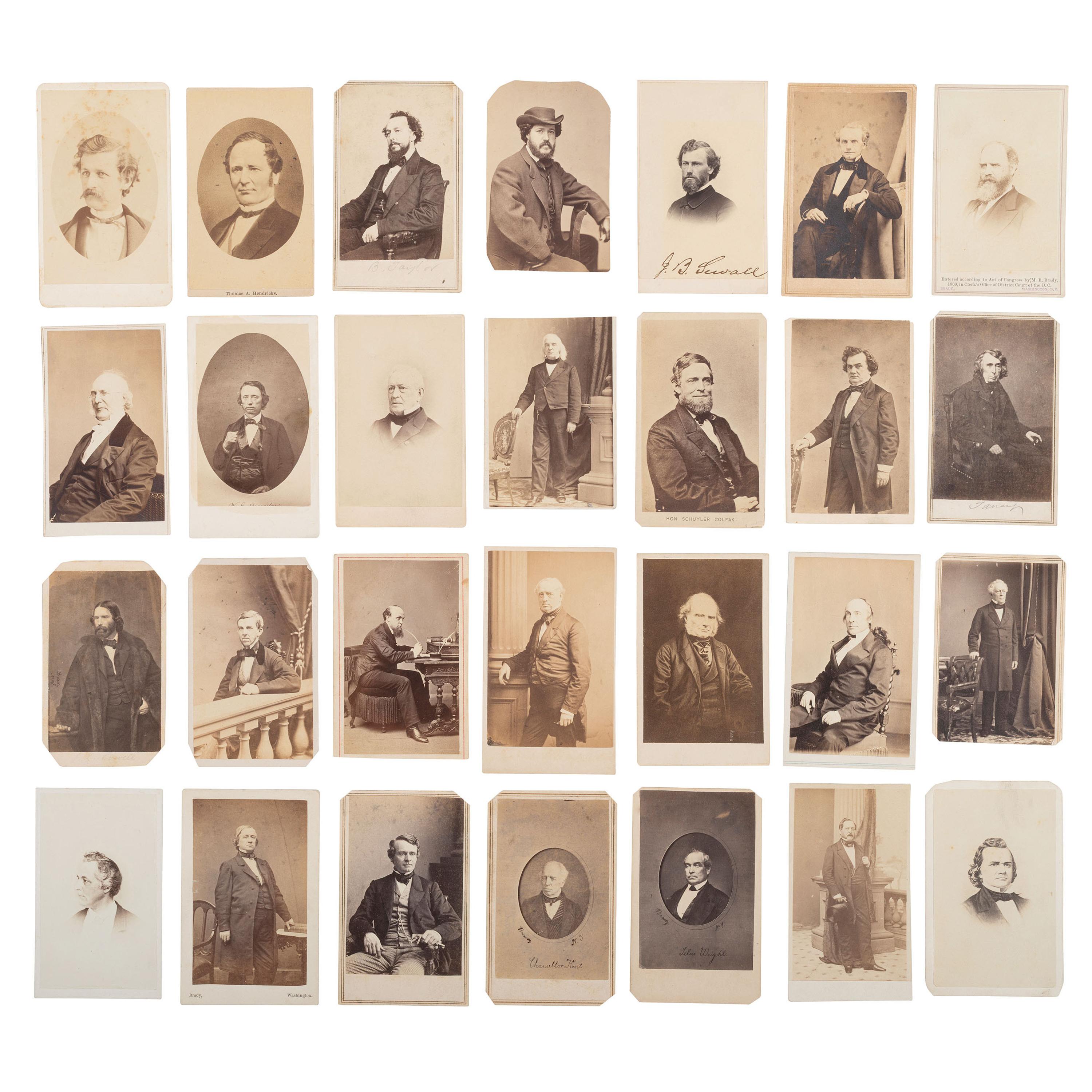[Civil War] Group of 53 Carte de Visites of Politicians and Other Personalities.