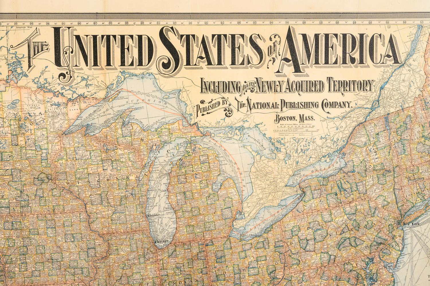 The United States of America, Including Newly Acquired Territory. Boston: The National Publishing Company, 1902.