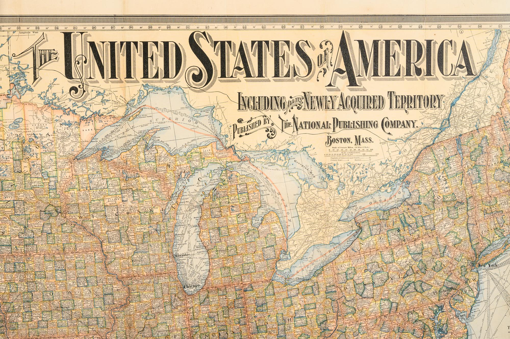 The United States of America, Including Newly Acquired Territory. Boston: The National Publishing Company, 1902.