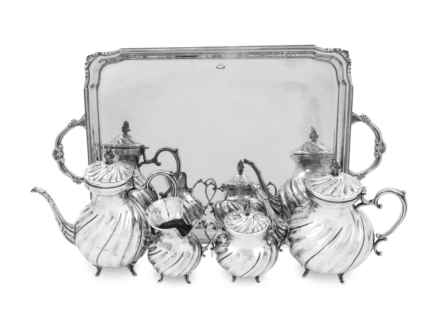 A Silver Four-Piece Tea and Coffee Service