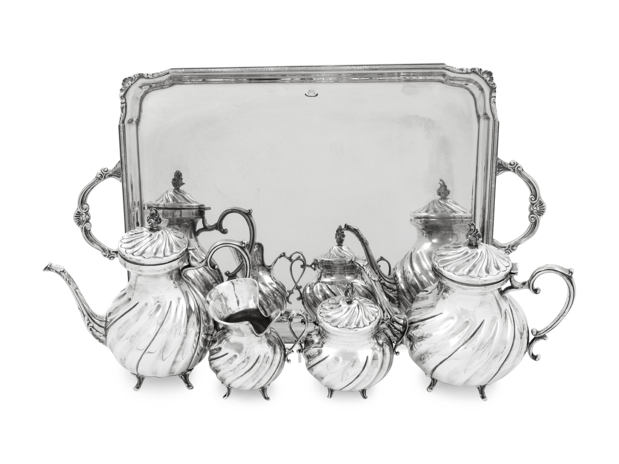 A Silver Four-Piece Tea and Coffee Service