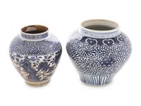 Two Chinese Blue and White Porcelain Jars