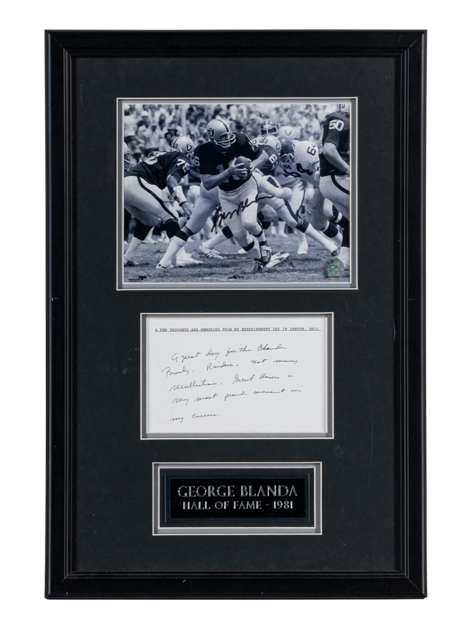 A Group of Hall of Fame Quarterback Signed Displays Featuring Terry Bradshaw, Dan Marino and George Blanda