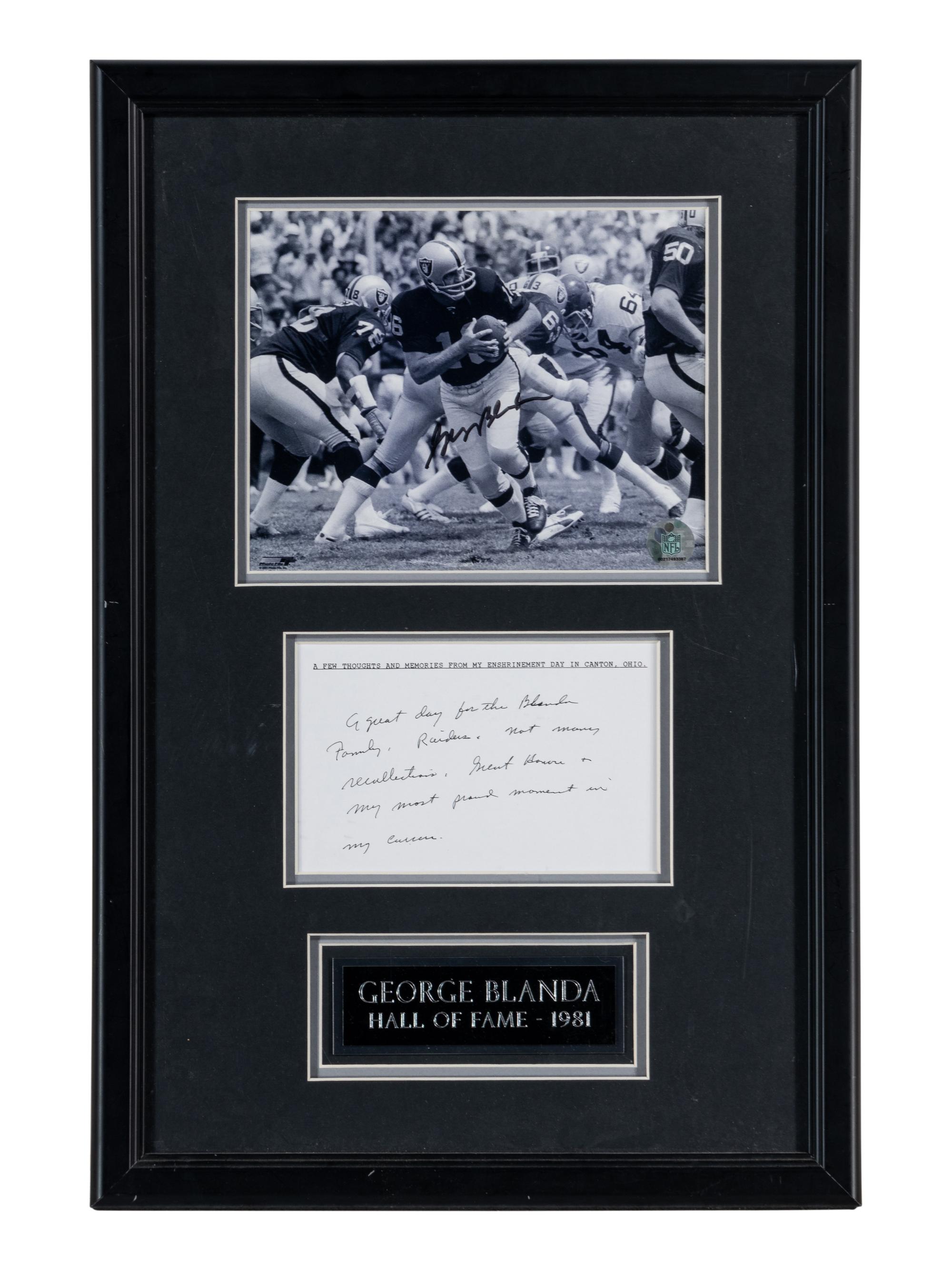 A Group of Hall of Fame Quarterback Signed Displays Featuring Terry Bradshaw, Dan Marino and George Blanda