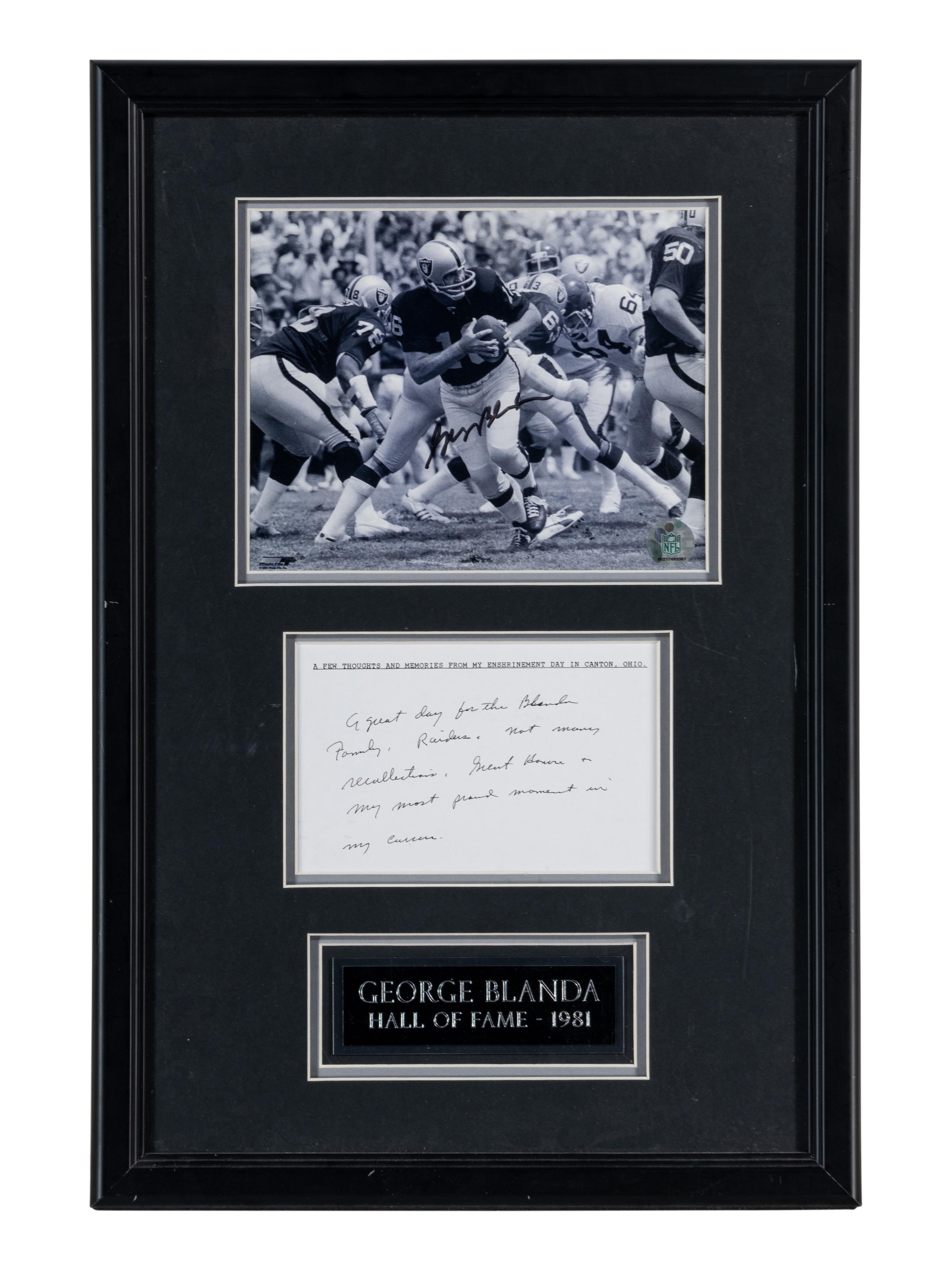A Group of Hall of Fame Quarterback Signed Displays Featuring Terry Bradshaw, Dan Marino and George Blanda