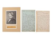 [LINCOLN, Abraham (1809-1865)]. Autographs of Lincoln friends and associates, including: