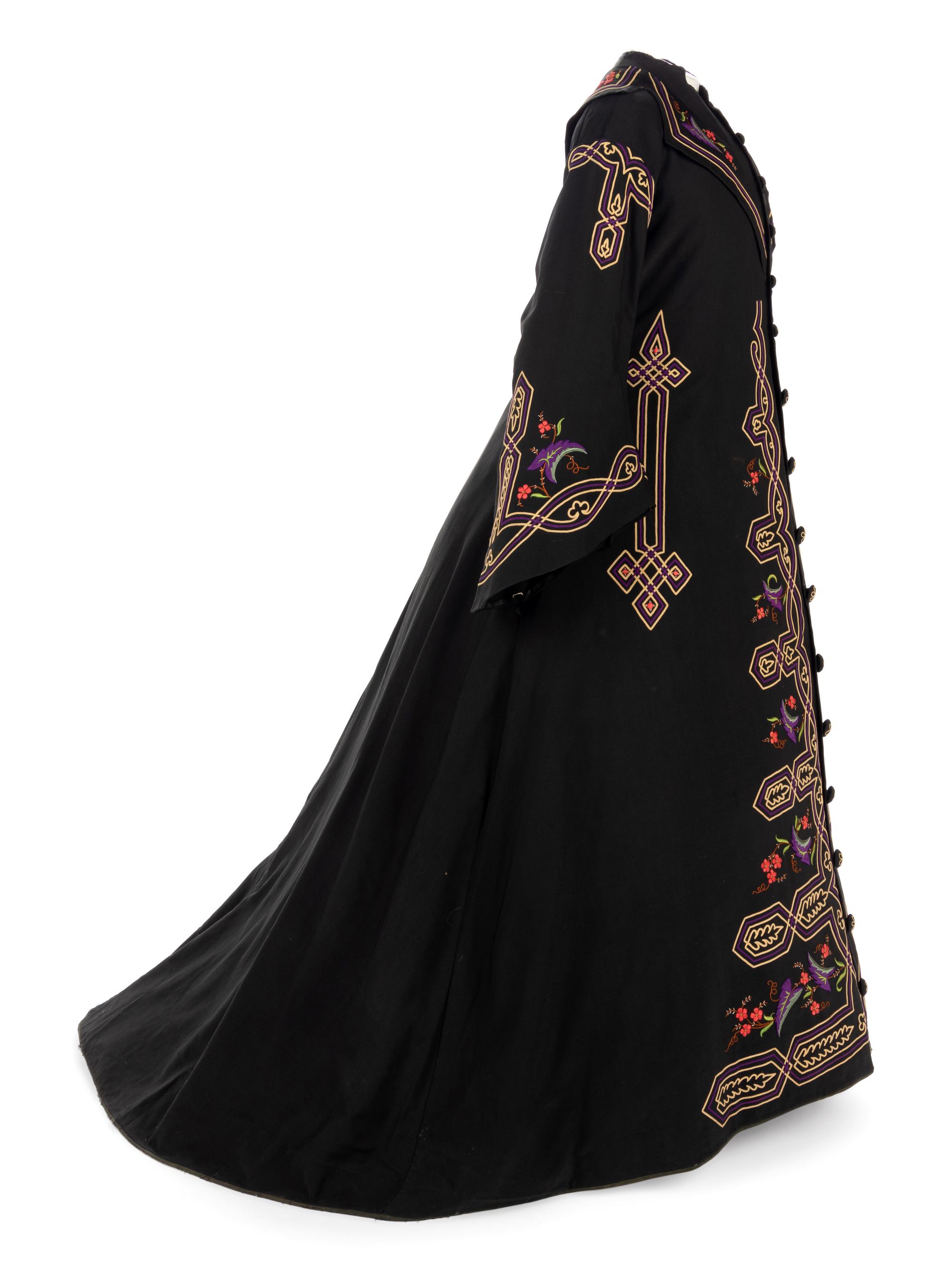 Embroidered Wool Dressing Gown, 1860s