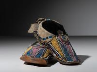 Kiowa Beaded Buffalo Hide Moccasins