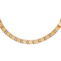 YELLOW GOLD AND DIAMOND NECKLACE