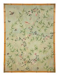 A Pair of Chinoiserie Wallpaper Panels — 19th/20th Century