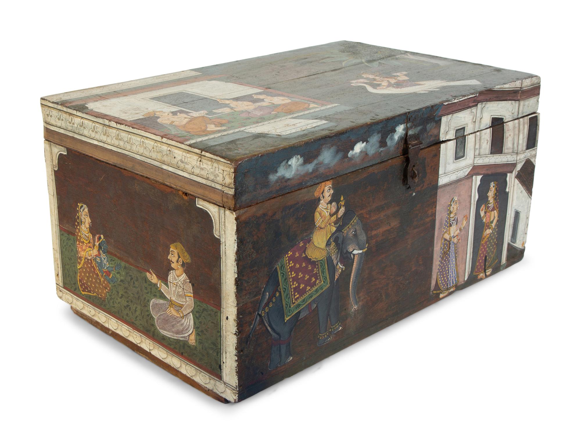 An Indian Painted Chest — 20TH CENTURY