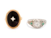A Collection of Gold and Diamond Rings,