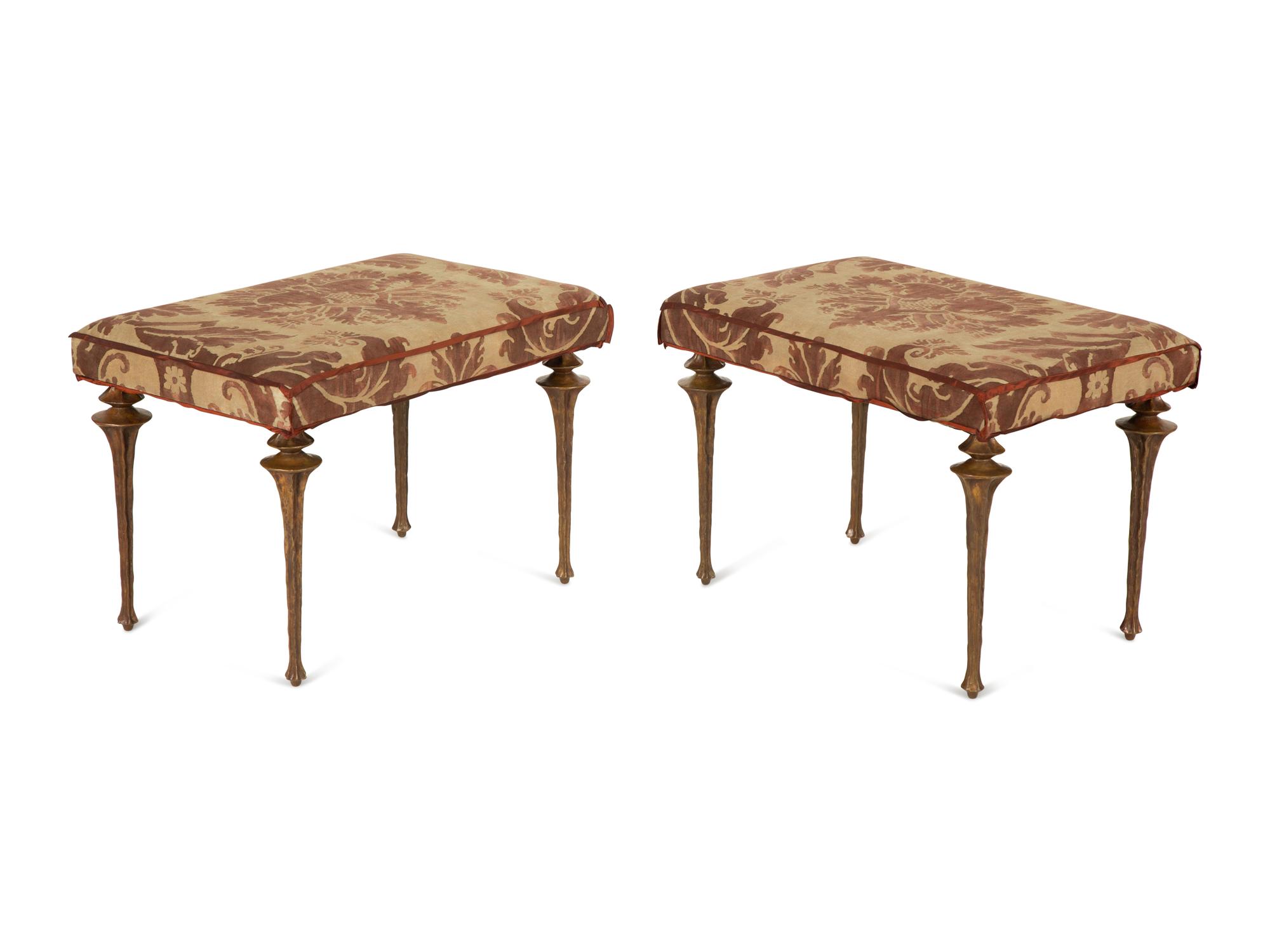 A Pair of Marc Bankowsky Bronze Benches
