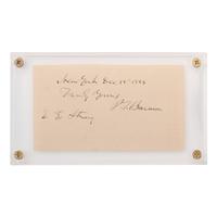 [AUTOGRAPHS & MANUSCRIPTS] -- [ENTERTAINMENT]. A group of 2 items related to American showmen P.T. BARNUM (1810-1891) and Robert RIPLEY (1890-1949).