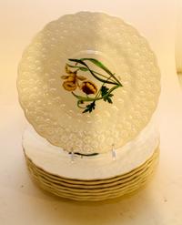 A Set of Eight Spode Botanical Plates. Diameter 9 inches.