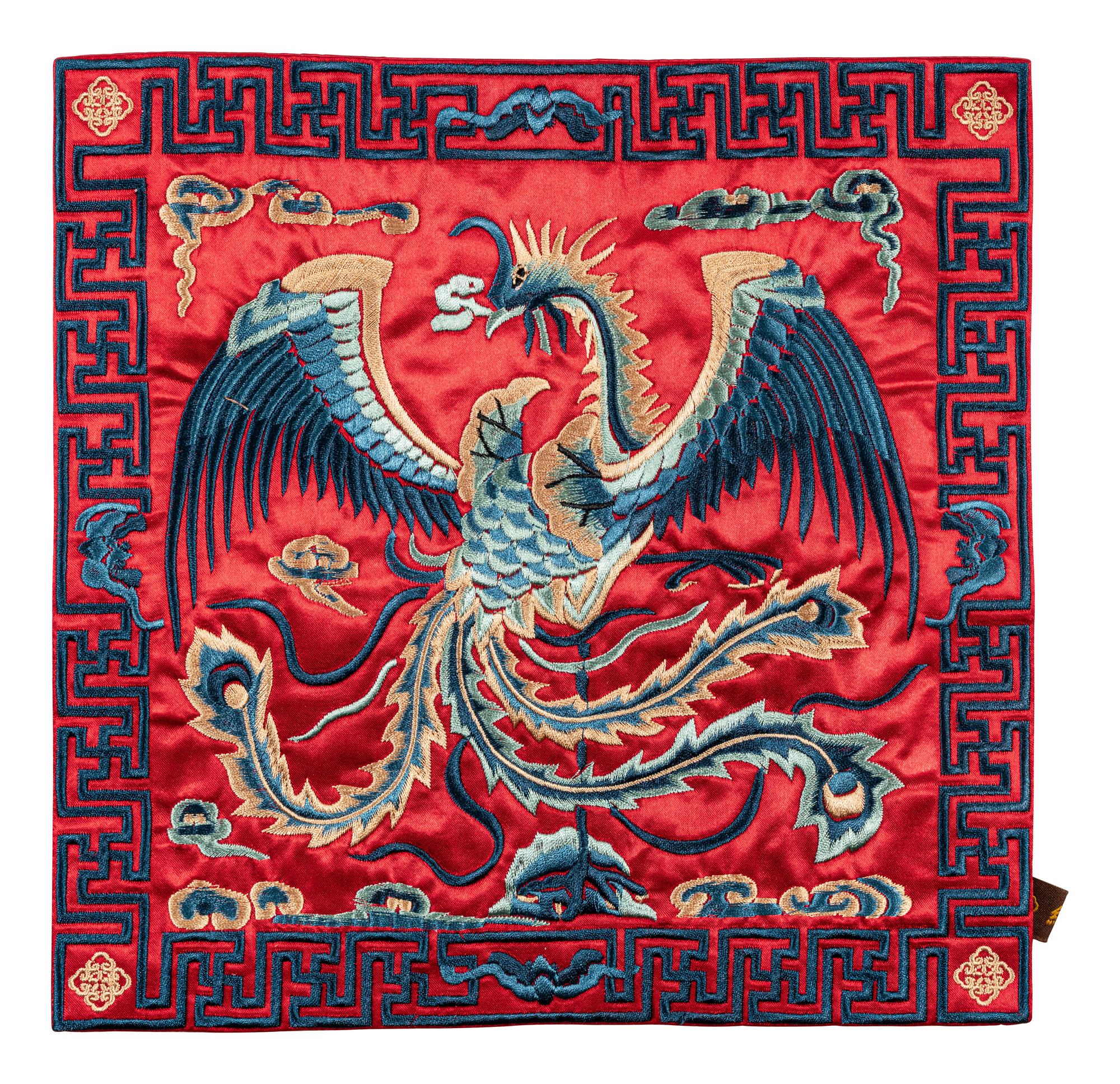Nine Chinese Embroidered Silk Panels