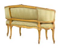 A Louis XV Style Carved Giltwood Settee